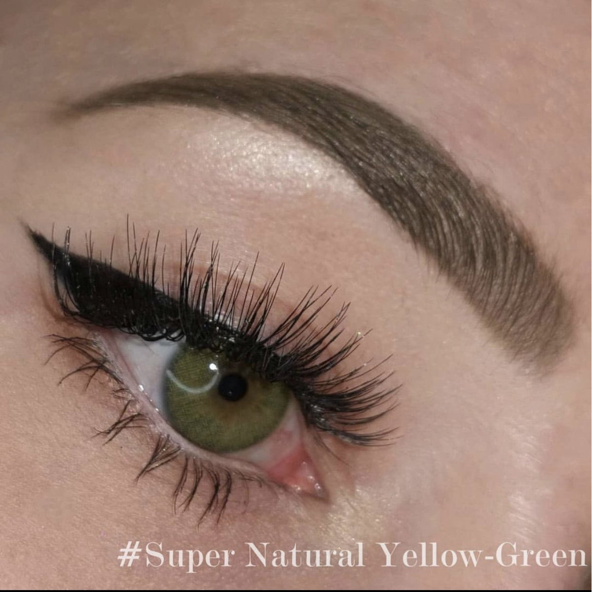 MB COSMETICS AMSTERDAM NATURAL GREEN YELLOW COLORED CONTACT LENSES